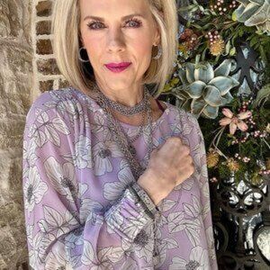 CAbi Poppy Blouse in Light Purple NWOT